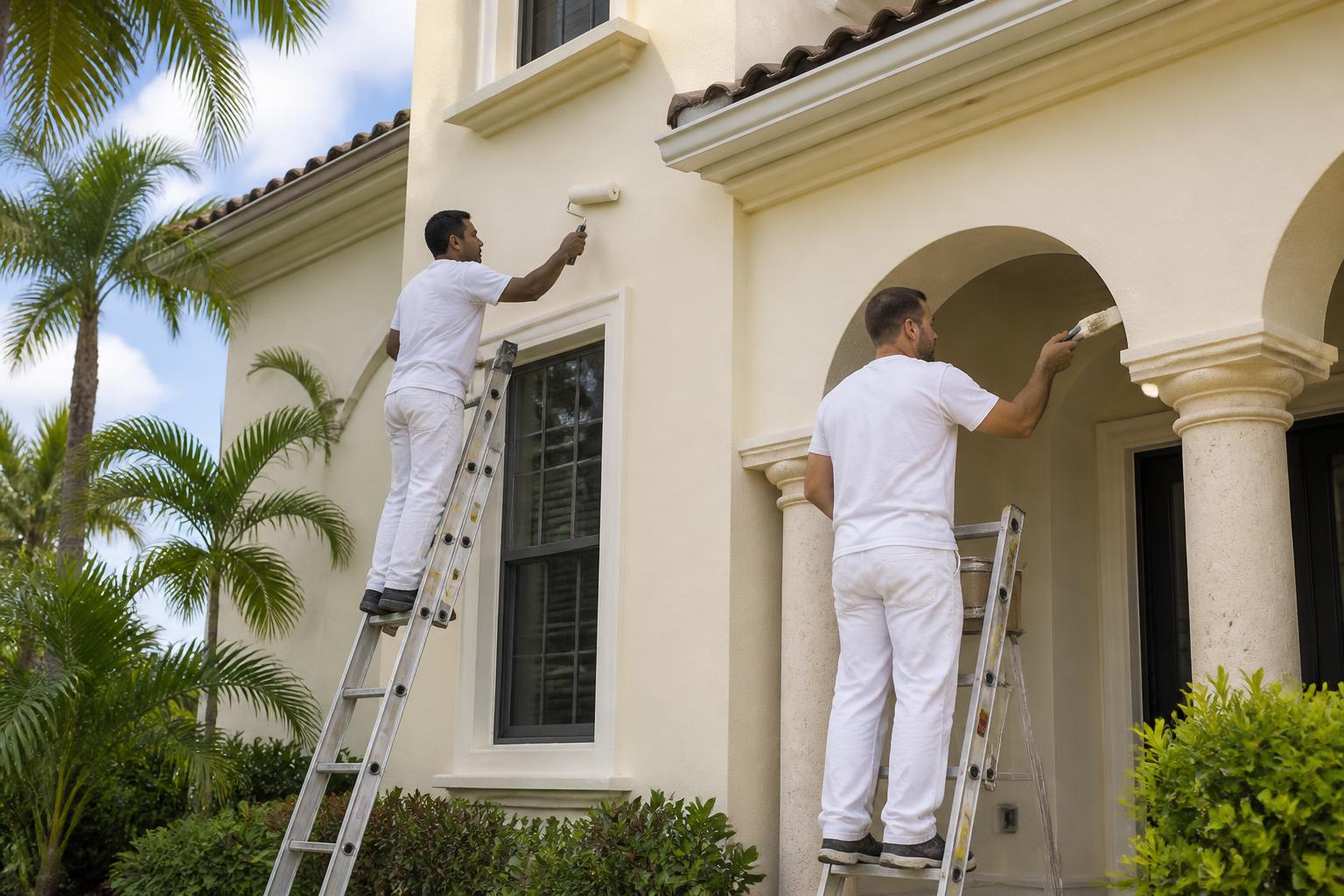 Exterior repaint on a Newberry, FL home by Fix & Finish Pro Services